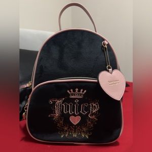 Juicy Couture Black Velour Backpack